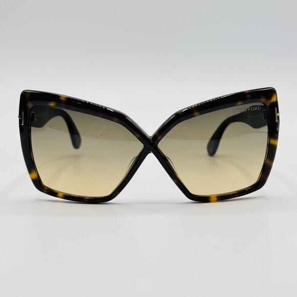 Tom Ford Sunglasses Fiore TF1195 52B Havana Frame Gradient Brown Lens 63-6-140 main image 16